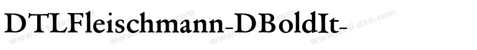 DTLFleischmann-DBoldIt字体转换