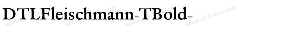 DTLFleischmann-TBold字体转换