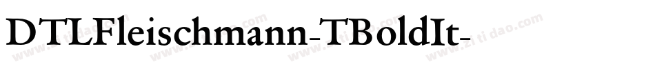 DTLFleischmann-TBoldIt字体转换