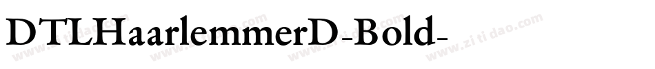 DTLHaarlemmerD-Bold字体转换