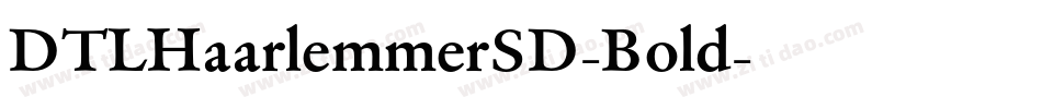 DTLHaarlemmerSD-Bold字体转换