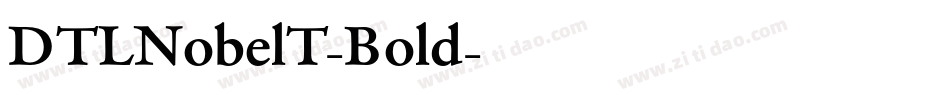 DTLNobelT-Bold字体转换