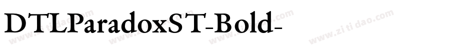 DTLParadoxST-Bold字体转换
