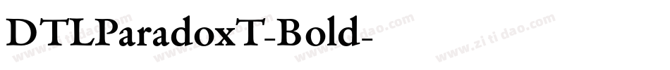 DTLParadoxT-Bold字体转换