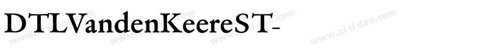 DTLVandenKeereST字体转换