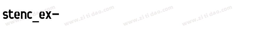 stenc_ex字体转换