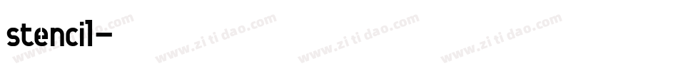 stenci1字体转换