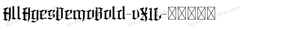 AllAgesDemoBold-vX1L字体转换