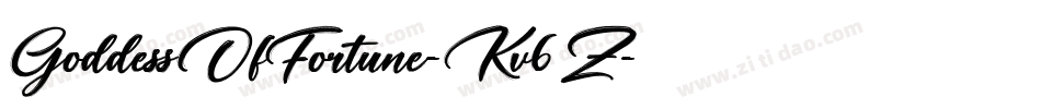 GoddessOfFortune-Kv6Z字体转换