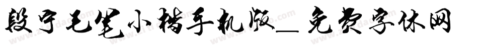 段宁毛笔小楷手机版字体转换