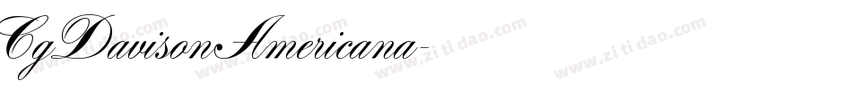 CgDavisonAmericana字体转换