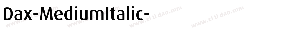 Dax-MediumItalic字体转换