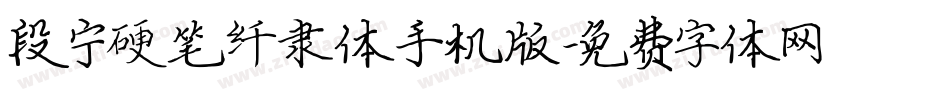 段宁硬笔纤隶体手机版字体转换