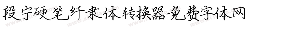 段宁硬笔纤隶体转换器字体转换