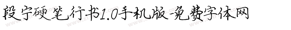 段宁硬笔行书1.0手机版字体转换