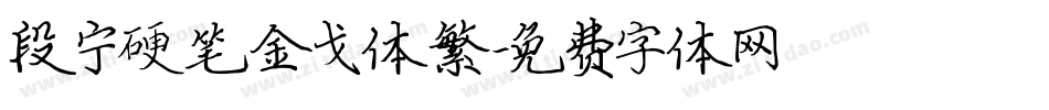 段宁硬笔金戈体繁字体转换