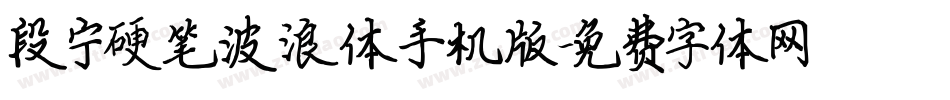 段宁硬笔波浪体手机版字体转换