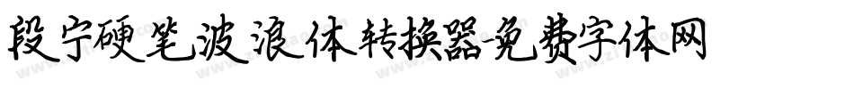 段宁硬笔波浪体转换器字体转换