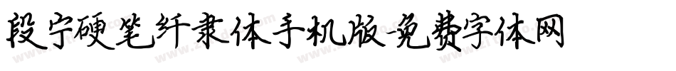 段宁硬笔纤隶体手机版字体转换