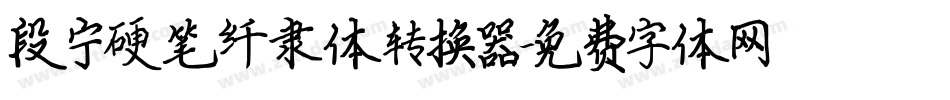 段宁硬笔纤隶体转换器字体转换