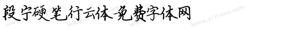 段宁硬笔行云体字体转换