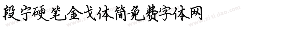 段宁硬笔金戈体简字体转换
