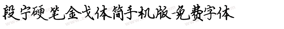 段宁硬笔金戈体简手机版字体转换
