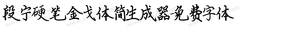 段宁硬笔金戈体简生成器字体转换