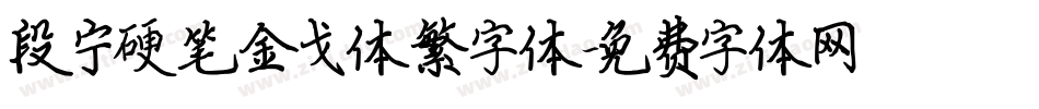 段宁硬笔金戈体繁字体字体转换