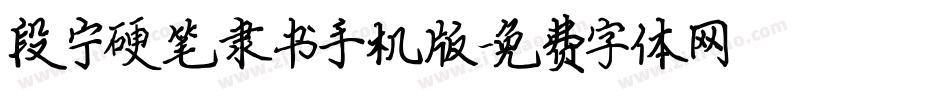 段宁硬笔隶书手机版字体转换
