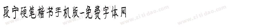 段宁硬笔楷书手机版字体转换
