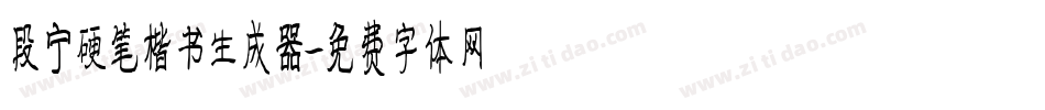 段宁硬笔楷书生成器字体转换