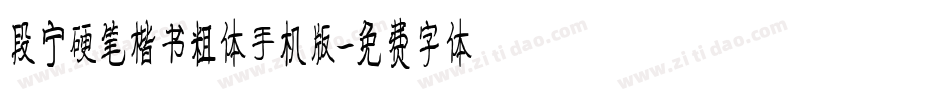 段宁硬笔楷书粗体手机版字体转换
