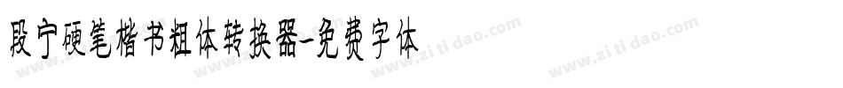 段宁硬笔楷书粗体转换器字体转换