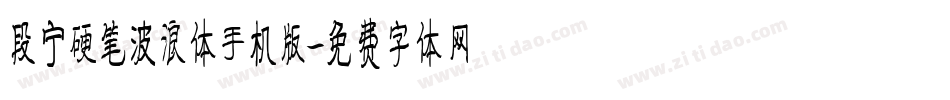 段宁硬笔波浪体手机版字体转换