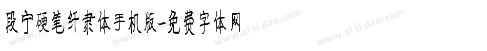 段宁硬笔纤隶体手机版字体转换
