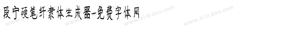 段宁硬笔纤隶体生成器字体转换
