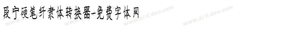 段宁硬笔纤隶体转换器字体转换