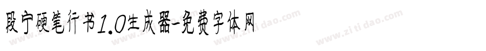 段宁硬笔行书1.0生成器字体转换