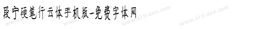 段宁硬笔行云体手机版字体转换