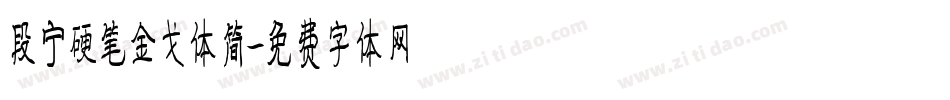 段宁硬笔金戈体简字体转换