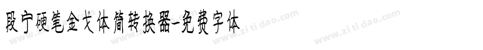 段宁硬笔金戈体简转换器字体转换