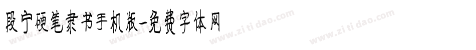 段宁硬笔隶书手机版字体转换