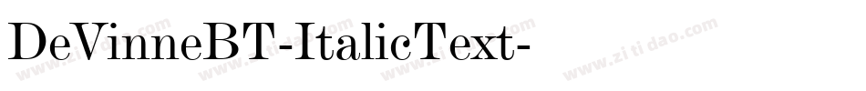 DeVinneBT-ItalicText字体转换