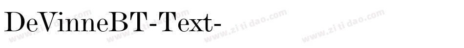 DeVinneBT-Text字体转换