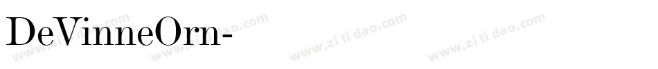 DeVinneOrn字体转换