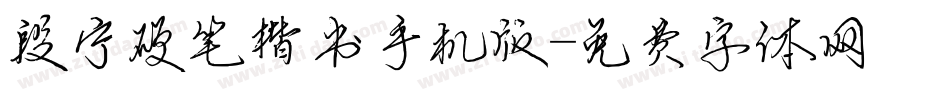 段宁硬笔楷书手机版字体转换