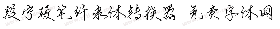 段宁硬笔纤隶体转换器字体转换