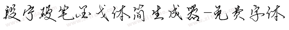 段宁硬笔金戈体简生成器字体转换