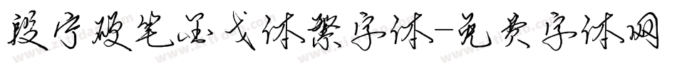 段宁硬笔金戈体繁字体字体转换